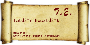 Tatár Euszták névjegykártya